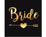 Kuldne tattoo kirjaga "Bride"